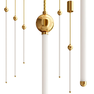 Metallic Brass LED Design Lamp 3D model image 1 