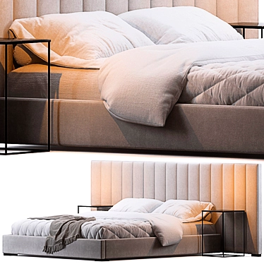 Modena Bedframe, Sleek Design 3D model image 1 