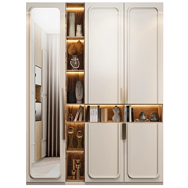 Elegant Neoclassical Wardrobe: Exquisite Design 3D model image 1 