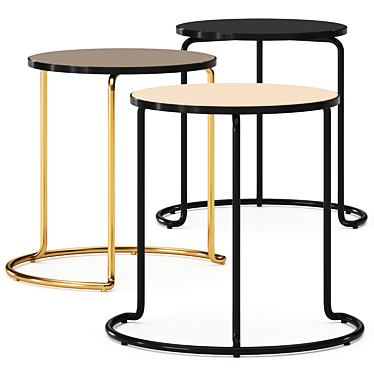 Artek Side 606 Table Set 3D model image 1 