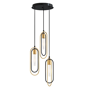 Modern 3-Light Cluster Pendant 3D model image 1 