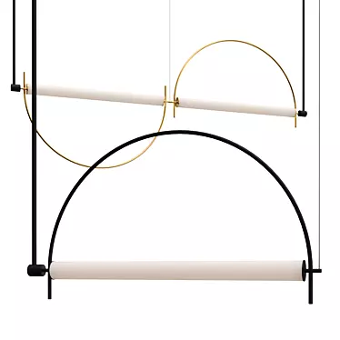 Modern Arc Pendant Light 3D model image 1 