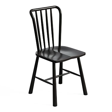 Scandinavian Oak Dining Chairs 3D model image 1 