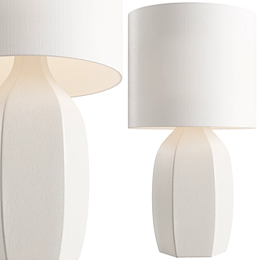 Modern White Ceramic Table Lamp 3D model image 1 