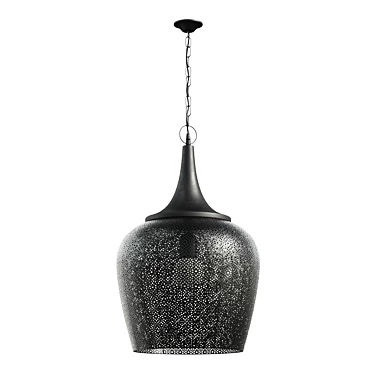 Moroccan Charcoal Pendant: Ayla 3D model image 1 