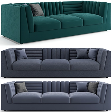 Luxury Trussardi Casa Relief Sofa 3D model image 1 