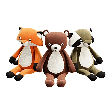 Wild Cub Plush Toys 3D model image 1 