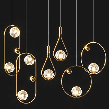 Elegant Hoop Lighting Collection 3D model image 1 