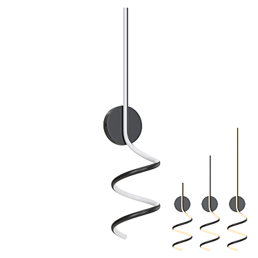 Spiral LED Wall Lamp Damaris 3D model image 1 