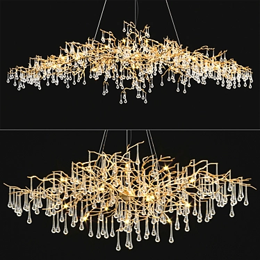 Luxury Serip Necklace Pendant Lamp 3D model image 1 