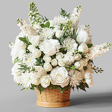 Elegant Wedding Floral Decor Set 3D model image 1 