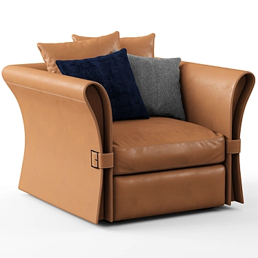 Modern Onda Armchair, Polys 385,256 3D model image 1 