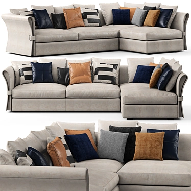 Modern Onda Sectional Sofa Set 3D model image 1 