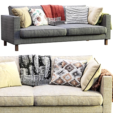 Modern Karlstad Sofa by Ikea 3D model image 1 