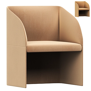 Sleek Modern La Cividina Armchair 3D model image 1 