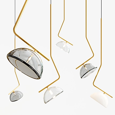 Italian Designer Sunset Pendant Lamp 3D model image 1 