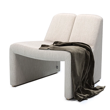 Sleek Bouclé Macintosh Chair 3D model image 1 