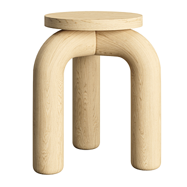 Pine Sculptural Stool by Objekt 3D model image 1 