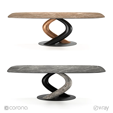 Giorgiocasa Embrace Table - 2400x1100mm 3D model image 1 