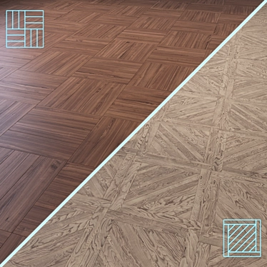 Wood Floor 3D Model Kit 3D model image 1 