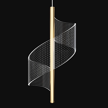 Twisted LED Pendant - Ornella 3D model image 1 