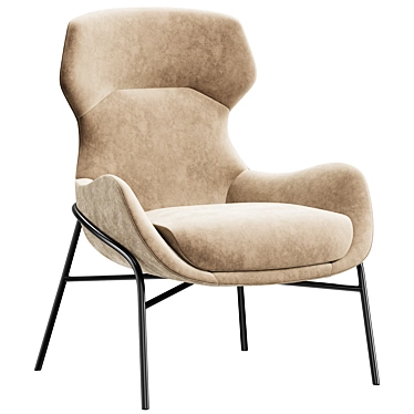 Sleek Brera Armchair, Modern Design 3D model image 1 