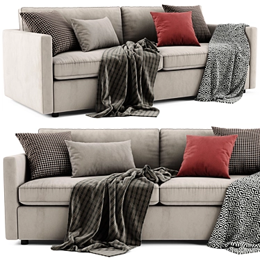 West Elm Harris 2-Seater Sofa 3D model image 1 