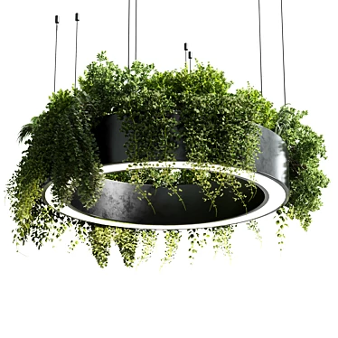 Suspended Plant Light Pendant Fixture 3D model image 1 