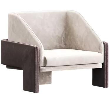 Stylish L'UNITÉ Armchair Design 3D model image 1 