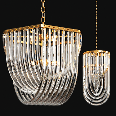 Modern Flow Collection Pendant Light 3D model image 1 