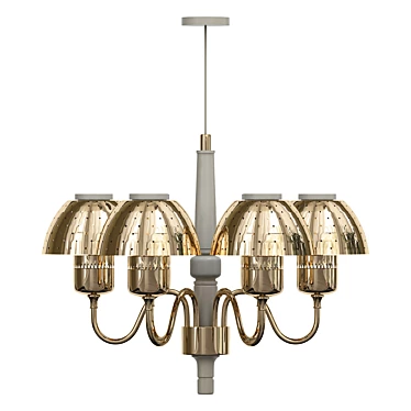 Vintage Scandinavian Design Chandelier 3D model image 1 