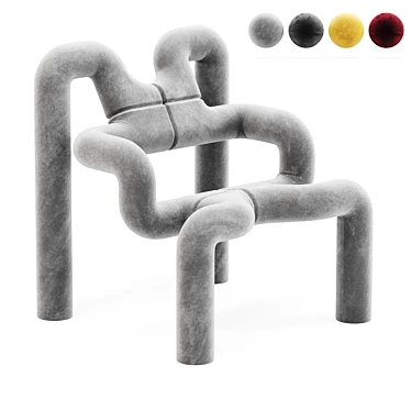 Modern Ergonomic Ekstrem Armchair 3D model image 1 