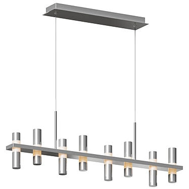 Sculptural LED Linear Suspension Light 3D model image 1 