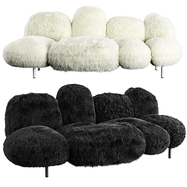 Italian Designer Edra Cipria Sofa 3D model image 1 