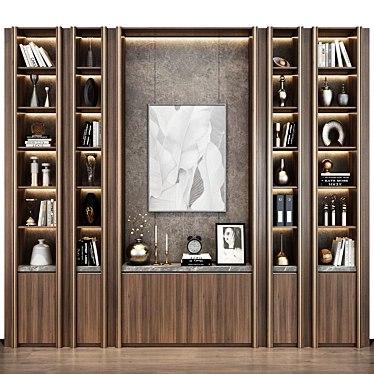 Custom Wardrobe Furniture Composition 3D model image 1 