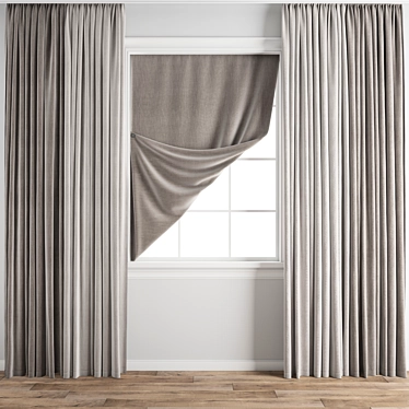 Polygonal Curtain 3D Model Kit 3D model image 1 