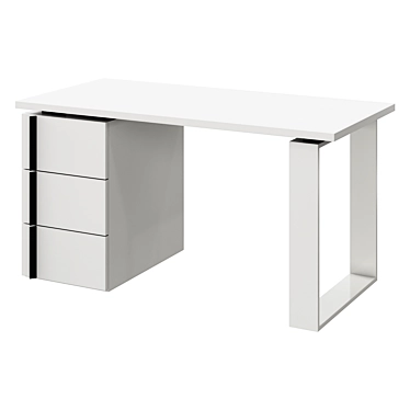 Large Desk with Cabinet 140x70cm 3D model image 1 