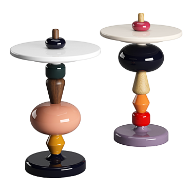 Colorful Nordic Design Shuffle Table 3D model image 1 