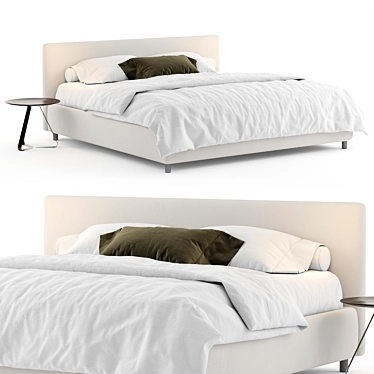 Sleek Italian Flou Notturno Bed 3D model image 1 