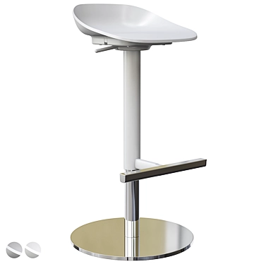 Gray Bar Stool 76cm Ikea 3D model image 1 