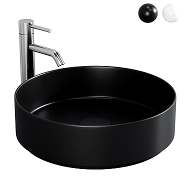 Matte Black Alape Washbasin 3D model image 1 