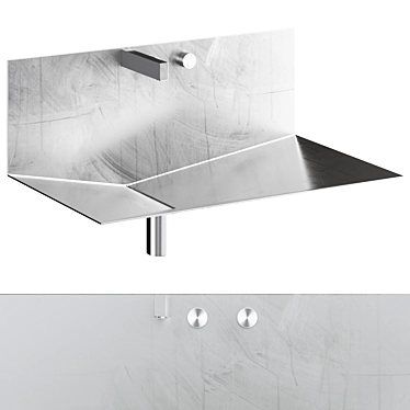 Lavandino Stainless Steel Sink 3D model image 1 
