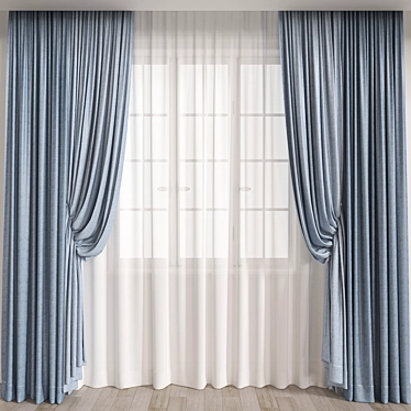 Texture-Rich Curtain Model Set 3D model image 1 