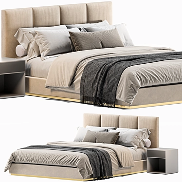 Fendi Casa Delano Bed 3D 3D model image 1 