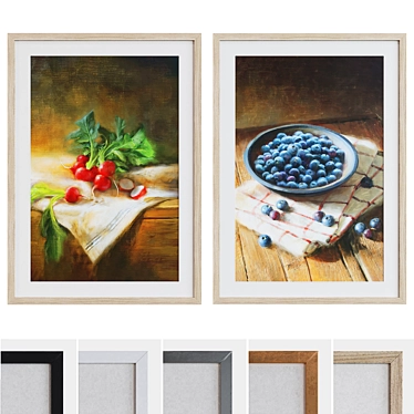 Modern Nature Picture Frame Set 3D model image 1 