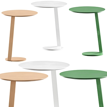 Modern Round Polys Table Stand 3D model image 1 