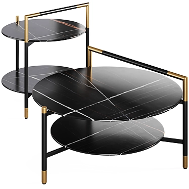 Modern Coffee Table CARTER Set 3D model image 1 