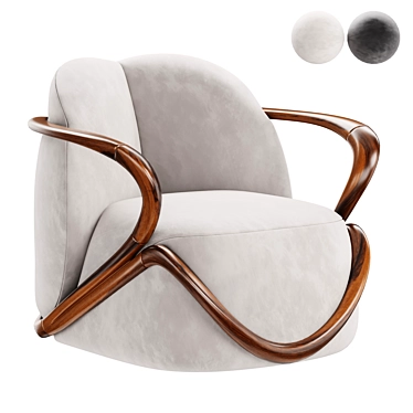 Giorgetti Hug Armchair 3D Model 3D model image 1 