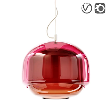 Kinoko Colored Glass Lamp 3D model image 1 