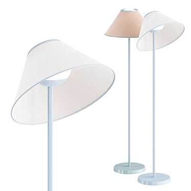 Sleek Sphere Floor Lamp 3D model image 1 